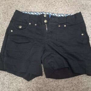 Womens black cargo shorts size 6